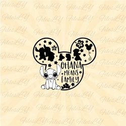 Ohana means family svg, Ohana cartoon character svg, Customize gift svg, Vinyl Cut File, Svg, Pdf, Jpg, Png, Ai Printabl
