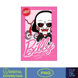 new horror dolls png set, horror characters png, horror characters, pink doll png, horror characters sublimation, horror