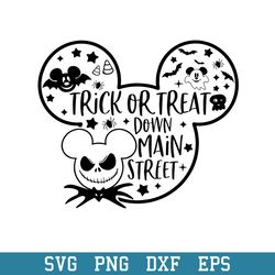 Mickey Trick Or Treat Down Main Street Svg, Halloween Svg, Png Dxf Eps Digital File
