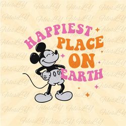 Happiest place on earth svg, Mickeyy mouse svg, Family trip svg, Vinyl Cut File, Svg, Pdf, Jpg, Png, Ai Printable Design