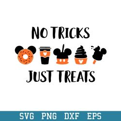 No Trick Just Treats Halloween Svg, Halloween Svg, Png Dxf Eps Digital File