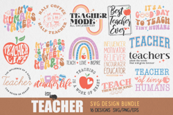 Teacher BIG BUNDLE sublimation PNG, Teacher sublimation file, Teaching shirt png design, Teacher Sublimation design,