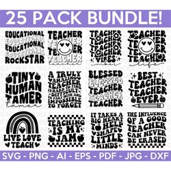 Retro Teacher SVG Bundle, Teacher SVG, School SVG, Teach Svg, Back to School svg, Teacher Gift svg, Teacher Shirt svg, C