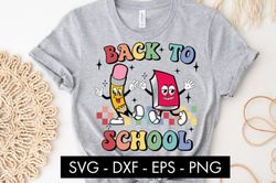 Retro Back to School SVG Cut File PNG