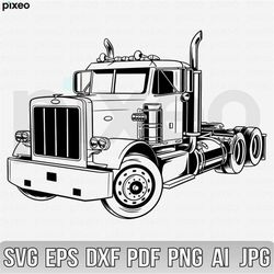Semi Truck Svg, Truck Svg, Big Truck Clipart, Truck Svg, Truck Cricut, Truck Cutfile, Truck Driver Vector, Us Big Truck