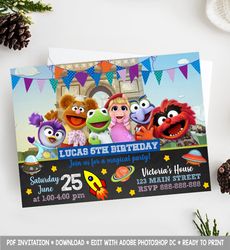 elmo Babies invitation, Muppet Babies Invitation, Elmo Invitation, Elmo Birthday Invitation, Muppet Babies birthdayparty