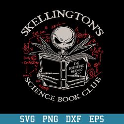 Skellington_s Science Book Club Svg, Halloween Svg, Png Dxf Eps Digital File