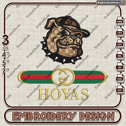NCAA Georgetown Hoyas Gucci Embroidery Design, NCAA Teams Embroidery Files, NCAA Georgetown Hoyas Machine Embroidery