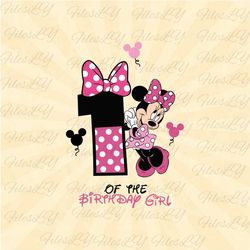 1  Year old Birthday  Girl svg, Mouse svg, Minniee Svg, mouse head svg, Vinyl Cut File, Svg, Pdf, Jpg, Png, Ai Printable