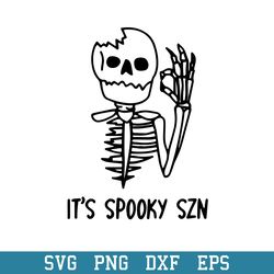 Spooky Szn Skeleton Halloween Svg, Halloween Svg, Png Dxf Eps Digital File