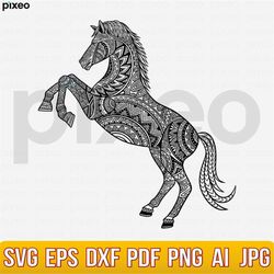 Horse Svg, Horse Mandala Svg, Horse Clipart, Horse Face Svg, Horse Cricut, Horse Vector, Horse Cut file Horse Shirt, Hor