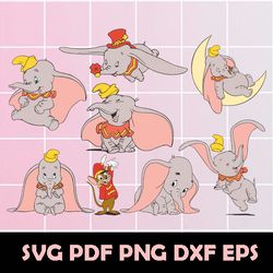 Dumbo svg, Dumbo Png, Dumbo Clipart, Dumbo Eps, Dumbo Dxf, DumboPdf, Dumbo digital clipart, Dumbo digital scrapbook