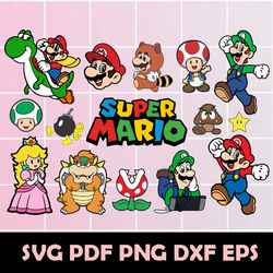 Super Mario Svg, Super Mario Clipart, Super Mario Png, Super Mario Eps, Super Mario Dxf, Super Mario Pdf, Super Mario