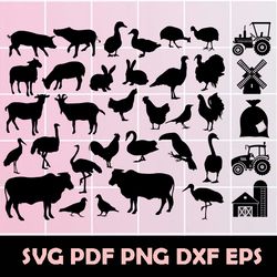 Farm Animal SVG, Farm Animal Png, Farm Animal pdf, Farm Animal Eps, Farm Animal Clipart, Farm Animal Dxf, Farm Animal