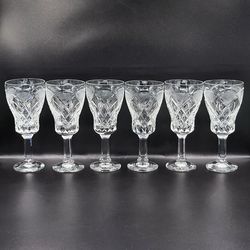 Vintage RUSSIAN VODKA CRYSTAL GLASS SHOT SET 6pcs USSR 1960s