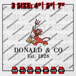 Donald and Co Est Halloween Embroidery files, Disney Halloween Embroidery, Halloween Machine Embroidery Files