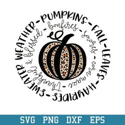 Weather Pumpkins Fall Leaves Svg, Halloween Svg, Png Dxf Eps Digital File