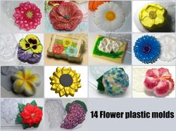 14 Flower plastic molds