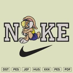 Nike Lola Bunny Embroidery Design A - Nike Embroidery Files - DST, PES, JEF