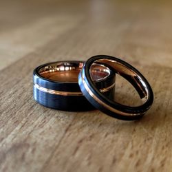 Titanium (Epoxy Resin) Inlay Wedding Rings ,ring for man, Engagement Ring, Women's Band, Anniversary Ring