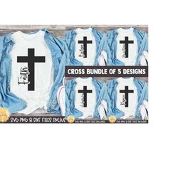 Easter Cross SVG Bundle, Cross Religious Sayings, Easter Shirt, Religious, Christian, Faith, Believe, No Greater Love, C