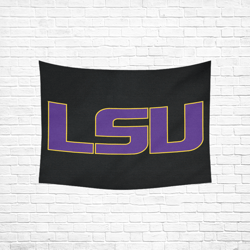lsu wall tapestry, cotton linen wall hanging