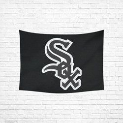white sox wall tapestry, cotton linen wall hanging
