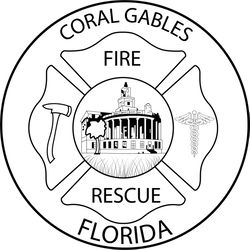 CORAL GABLES FIRE RESCUE BADGE FLORIDA VECTOR FILE SVG DXF EPS PNG JPG FILE