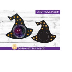 Witch Hat Candy Dome SVG, Halloween Candy Paper Ornaments SVG, Halloween School Party Favor, Trick or Treat Gifts, Cricu