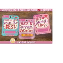 Printable Valentine's Day Card, Lip Balm Card, Lip Balm Valentines, Print-Then-Cut, Valentine's Day Gift, PNG File, Cric