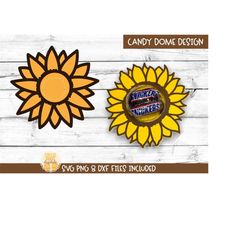 sunflower candy dome svg, candy ornaments svg, thanksgiving party favor, fall gift, fall candy holder, paper ornament, c