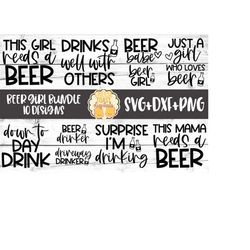 Beer Girl SVG Bundle, Beer Babe Shirt, Down To Day Drink, Beer Bottle, Surprise I'm Drinking, Funny Beer Shirt, Svg for