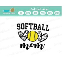 Softball mom svg , Softball mom heart svg , Baseball Mom Svg ,Mothers day svg A Perfect mothers day gift , instant downl