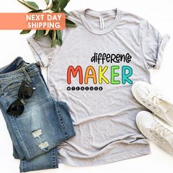Difference Maker Teacher Shirts, First Grade Teacher Shirts,