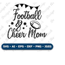 football and cheer mom svg  cheer football mom svg png cut files cricut cheer mom svg gift for mom