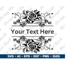 Floral Split Monogram Svg Png | Ruse Svg | Flowers Monogram Svg | Family Monogram Svg Cutting files for Circut silhouett