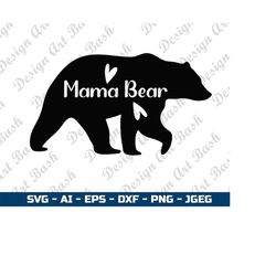Mama Bear Svg Cutting file | Autism Mom Svg | Autism awarness Svg cutting file for circut and silhouette projects instan