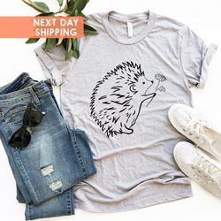 Funny Hedgehog Shirt, Hedgehog Owner Shirt, Cute Drawing, Hi