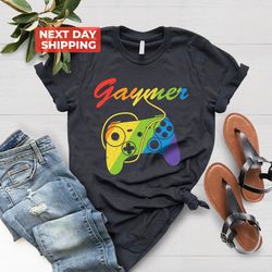 Gaymer T-shirt, Funny LGBTQ Shirt, Gay Pride Shirts, Gay Gif