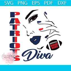 Patriots Football Girl Diva svg, New England Patriots svg, New England Patriots png