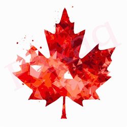 Maple Leaf Svg, Fiery Maple Leaf Svg, Maple Leaf Vector Cutfile png Pdf for Mugs, Tattoos, Stickers, Clothes, Festival D