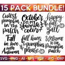 Fall SVG Bundle, Fall SVG, Autumn Svg, Thanksgiving Svg, Fall Svg Designs, Fall Sign, Autumn Bundle Svg, Cut File Cricut
