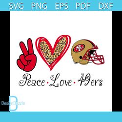 Peace love 49ers SVG,SVG Files For Silhouette, Files For Cricut, SVG, DXF, EPS, PNG Instant Download