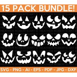 Pumpkin Face SVG Bundle, Pumpkin SVG, Pumpkin Vector, Halloween Svg, Pumpkin Shirt svg, Halloween Shirt SVG, Cut File fo