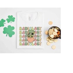 Retro Radiology St Patrick's Day T-Shirt, Funny Rad Tech Saint Patty's Shirt, Radiologist Xray Tech St Paddy's Day Tshir