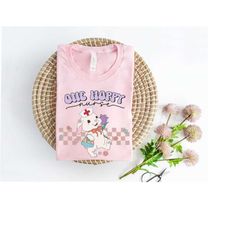 Nurse Easter Shirt - Hoppy Nurse Rn Easter TShirt - Cute Retro Bunny Spring T-Shirt, School Nurse Tee, Pediatric Peds Pi