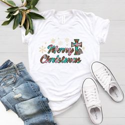 Merry Christmas Shirt, Cute Christmas Tees, Womens Christmas