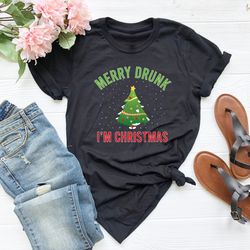 Merry Drunk Im Christmas T-shirt, Christmas Shirt, Funny Chr