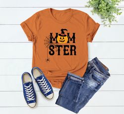 Momster Shirt, Mom Halloween Shirt, Cute Halloween Tee, Pump