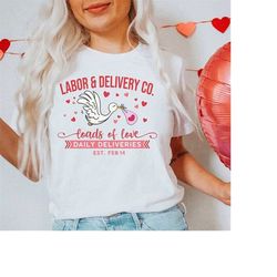 L&D Valentine's Day Shirt, Labor Delivery Co Nurse Rn Aide Tech Valentine Tshirt, OB Obstetrics Midwife RNC-OB Vday gift